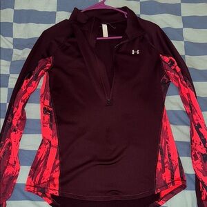 Under Armour Women's Maroon and Red Top